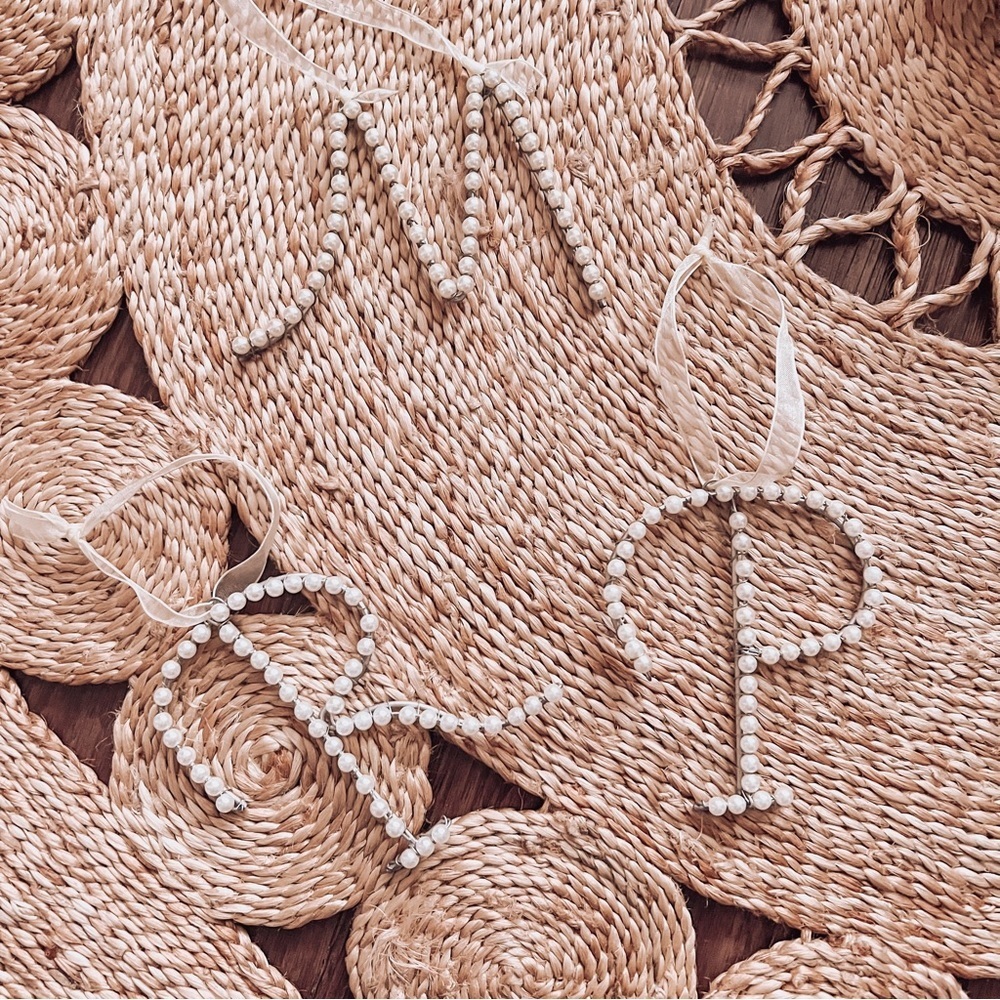 Pearl initial ornament/decor